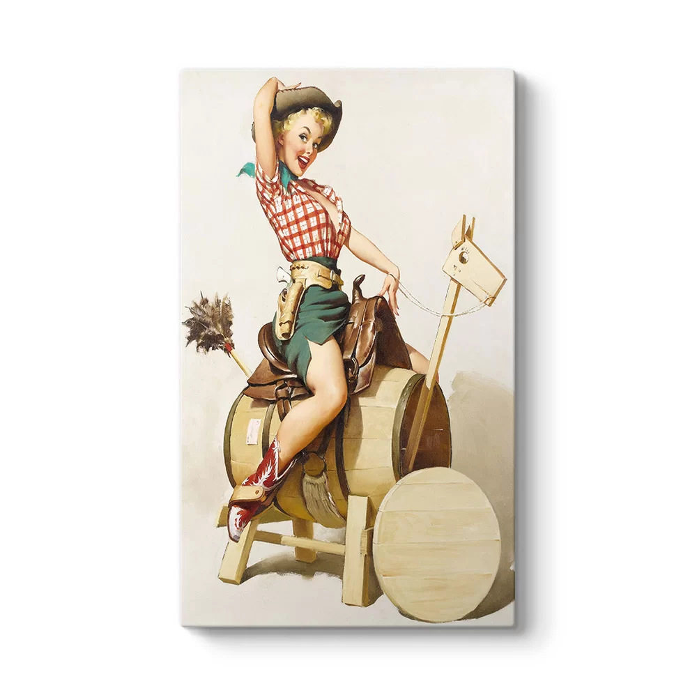 Cowgirl Pinup Tablosu - Model 35